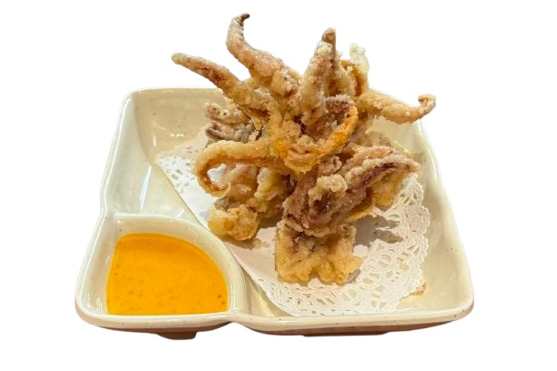 Fried Squid Tentacles at Makoto Revolving Sushi Bar Staten Island NY