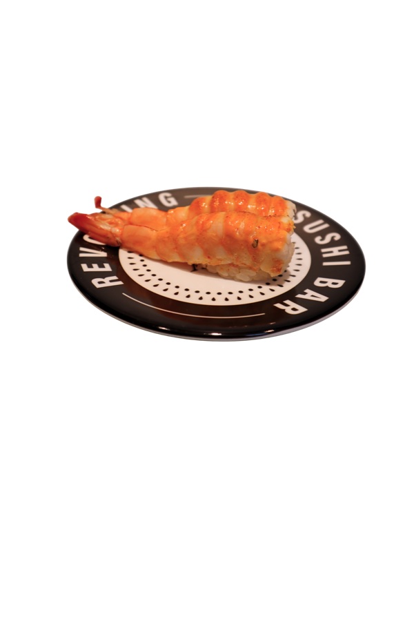 Seared Spicy Shrimp Sushi at Makoto Revolving Sushi Bar Staten Island NY