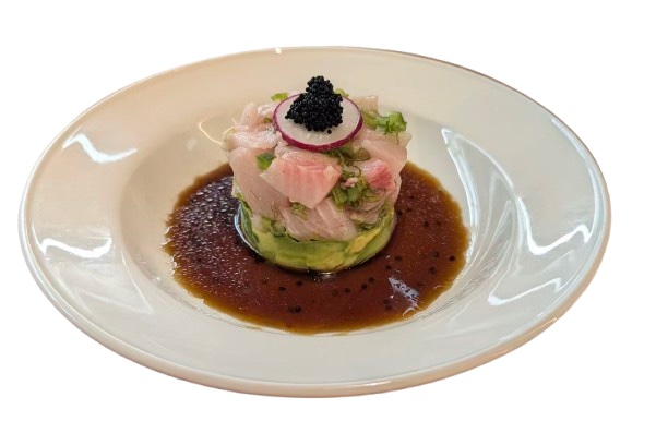 Yellowtail Tartare at Makoto Revolving Sushi Bar Staten Island NY