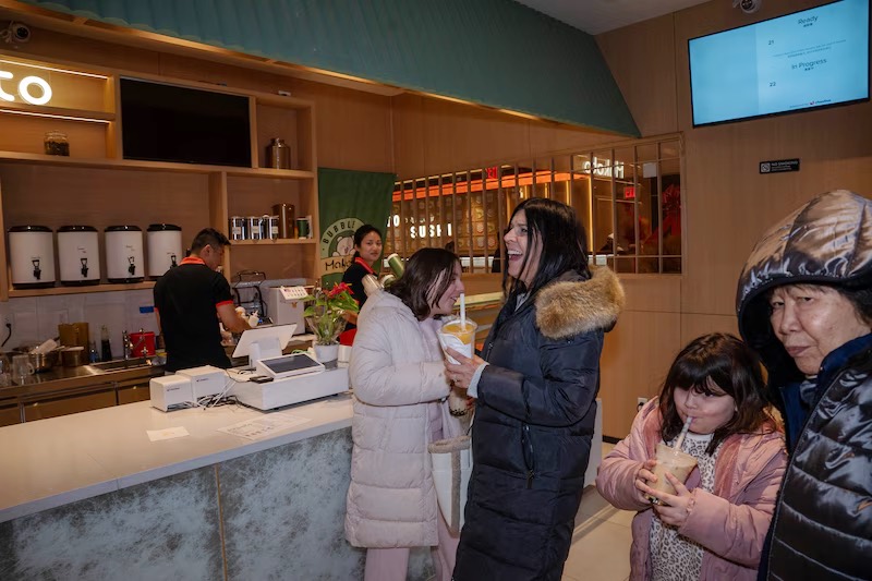 Guests checking in at the Makoto front counter in Staten Island
